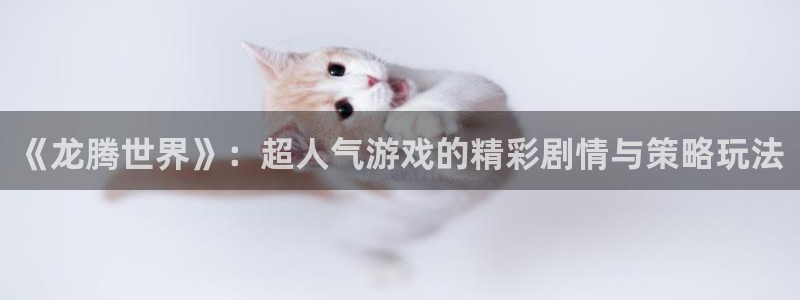 奇亿娱乐直属：《龙腾世界》：超人气游戏的精彩剧情与策略玩法